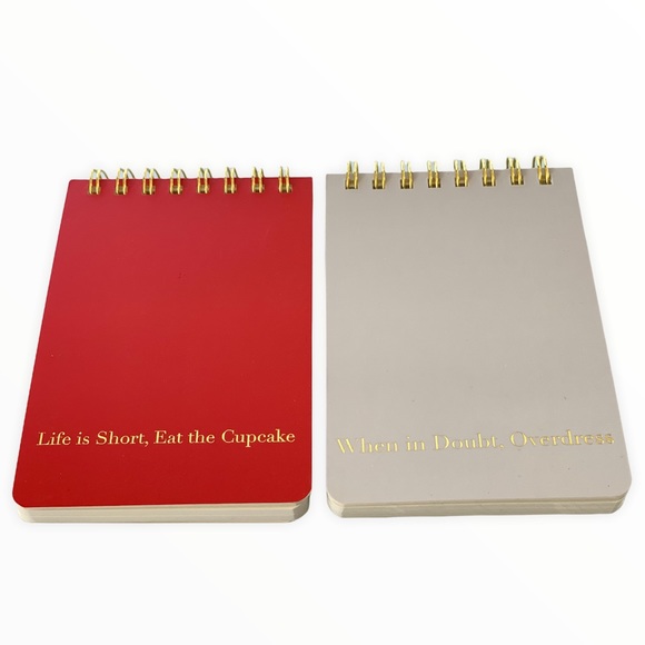Set of Two Gold Embossed Lined Spiral Notebooks 3" x 4.5", New In Box - Picture 9 of 11